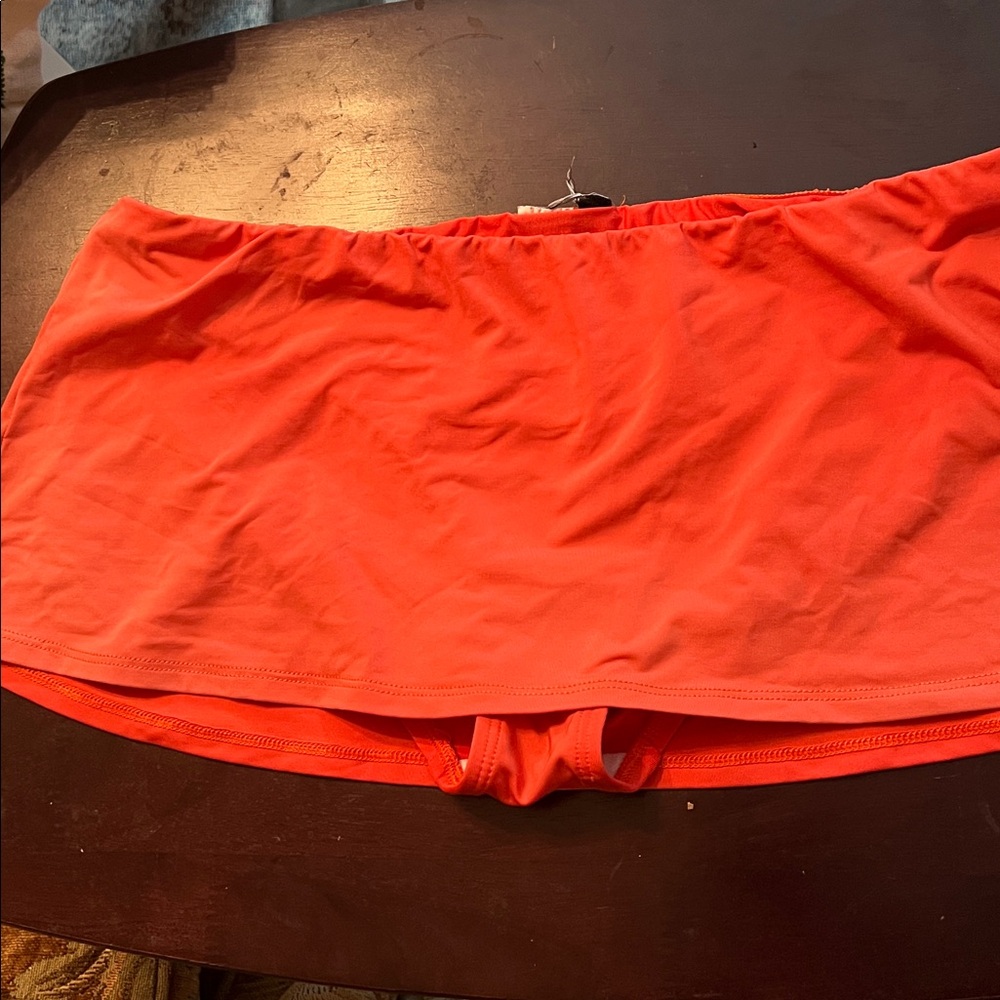 Vibrant Orange Swim Skirt